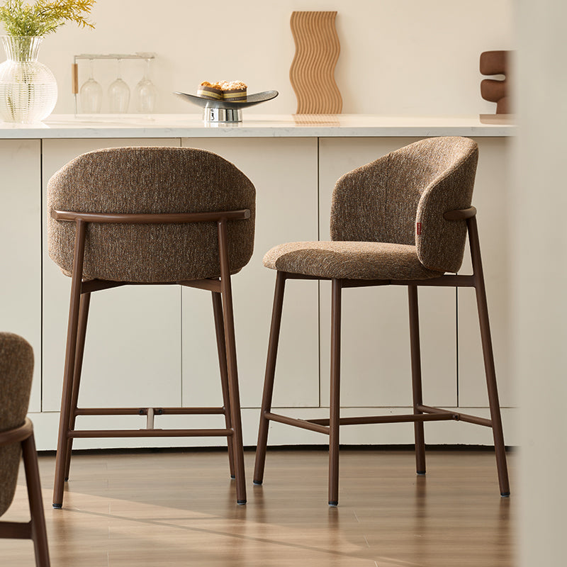 Valda Bar Stools [Set of 1] [Linen Texture Fabric]