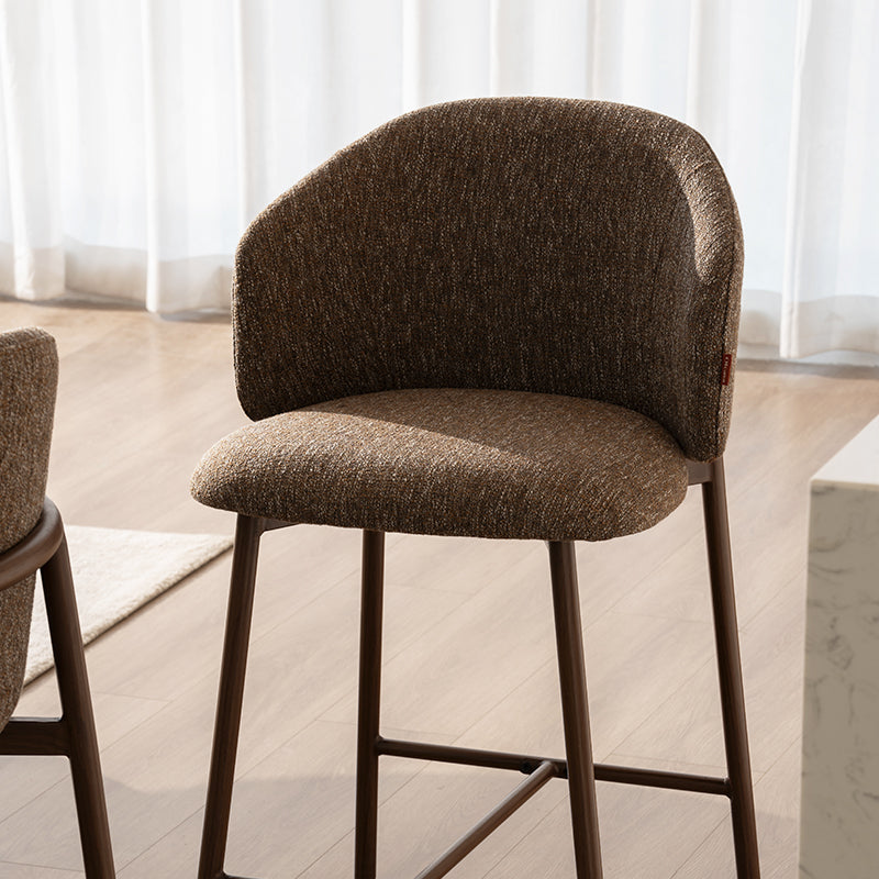 Valda Bar Stools [Set of 1] [Linen Texture Fabric]