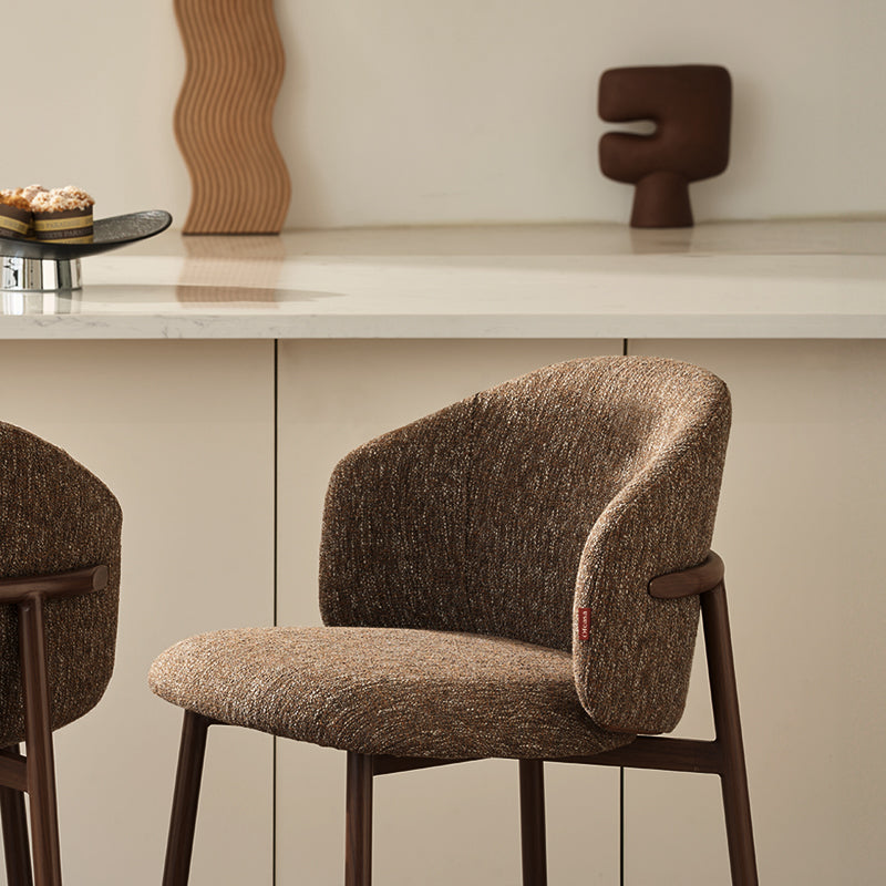Valda Bar Stools [Set of 1] [Linen Texture Fabric]