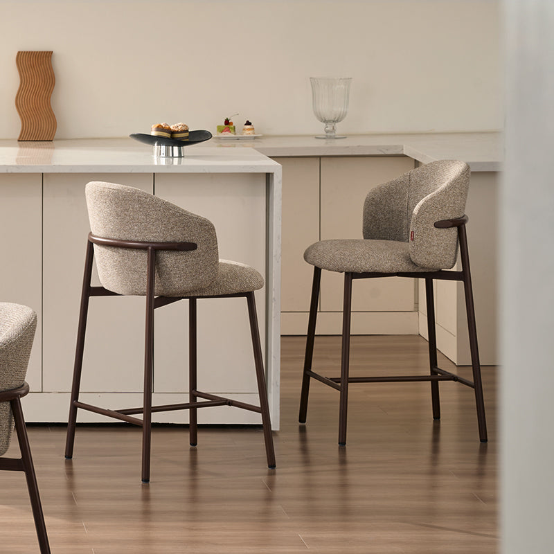 Valda Bar Stools [Set of 1] [Linen Texture Fabric]