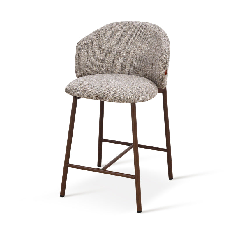 Valda Bar Stools [Set of 1] [Linen Texture Fabric]