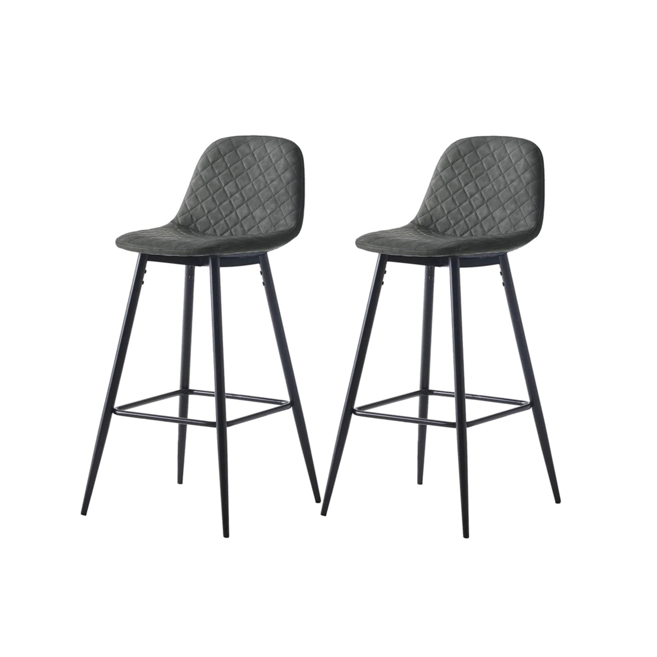ofcasa, Jarvis Diamond bar stools, barstools, breakfast bar stools, dark grey bar stools, chairs for sale, comfy chair, dark grey chair, breakfast bar chairs, kitchen island chairs, ofcasafurniture, ofcasachairs, ofcasa discount, ofcasa uk ，Space saving dining chair product shot | Cheap dining chairs set of 2 option