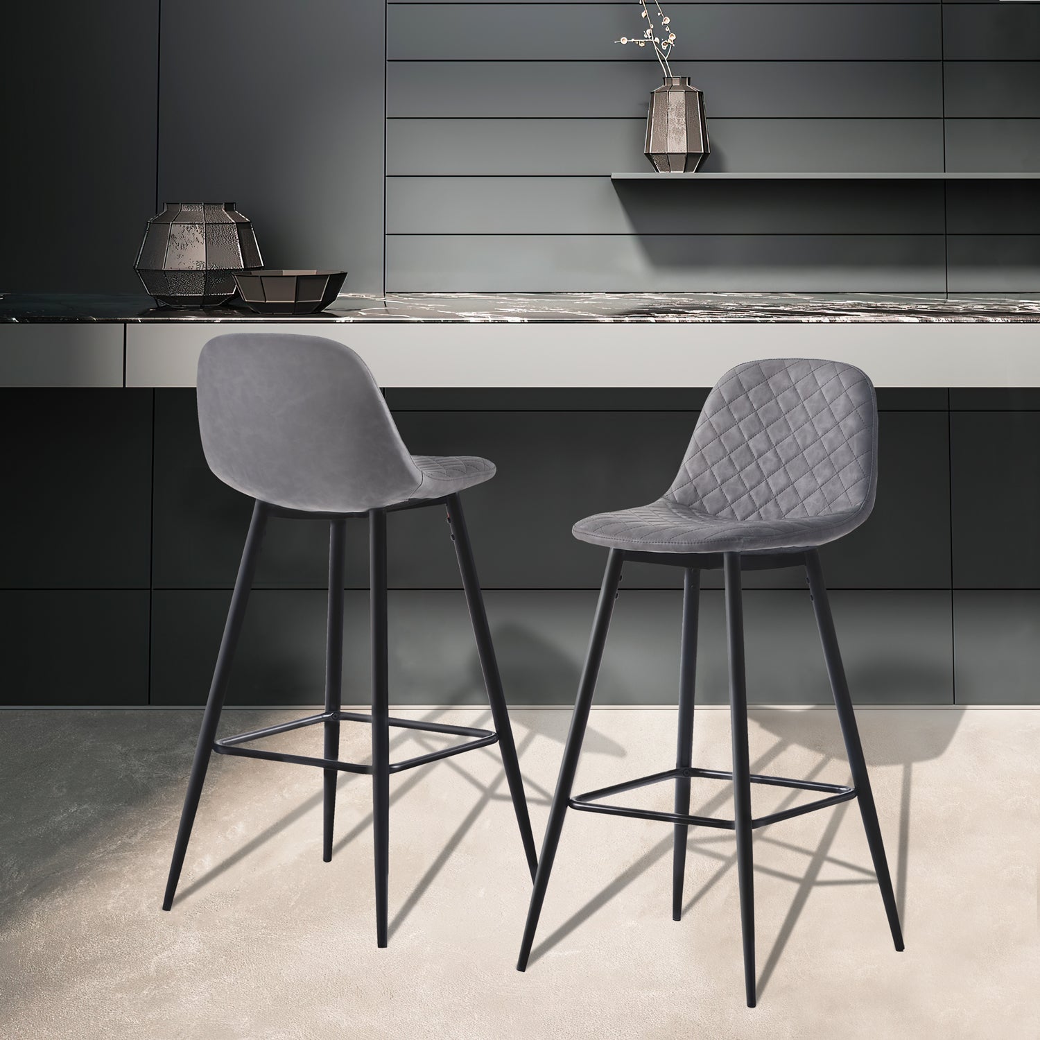 ofcasa, Jarvis Diamond bar stools, barstools, breakfast bar stools, grey bar stools, chairs for sale, comfy chair, grey chair, breakfast bar chairs, kitchen island chairs, ofcasafurniture, ofcasachairs, ofcasa discount, ofcasa uk