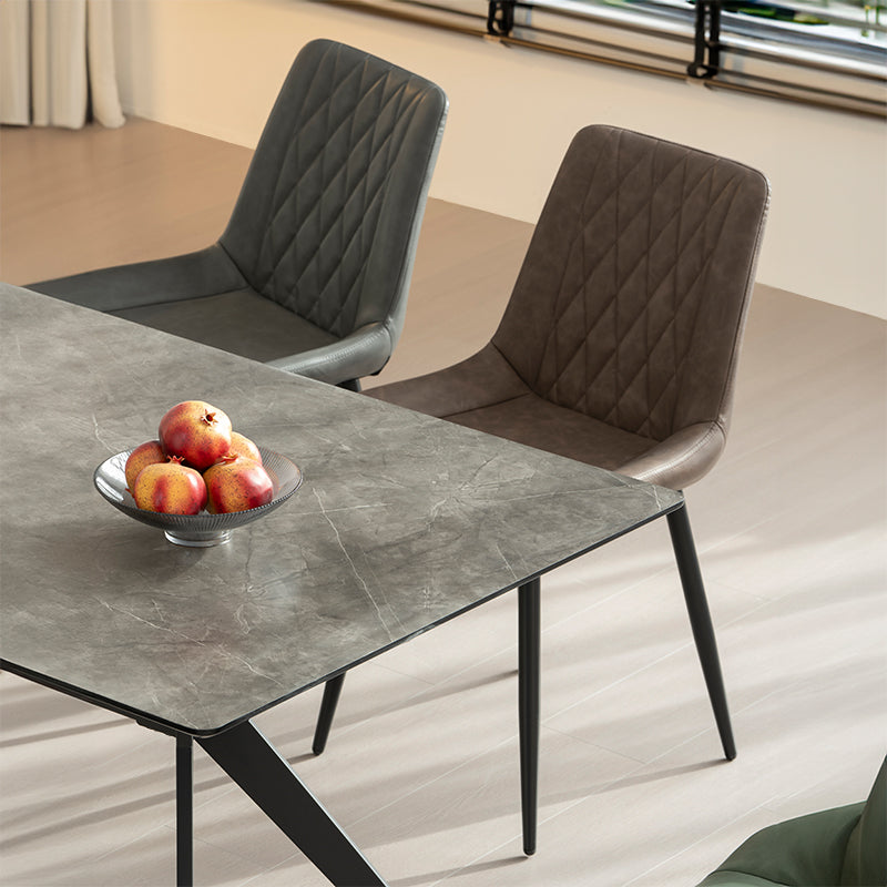 Sleek Gold Metal Legs & Ergonomic Design – Jarvis Diamond Dining Chairs for Modern Homes