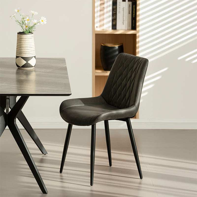 Jarvis Diamond Dining Chairs UDC8124 – Elegant Velvet Upholstery with Gold Metal Legs for a Luxurious Dining Experience