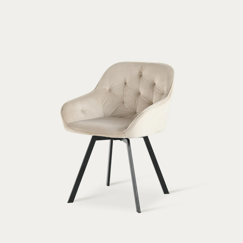 Keaton Swivel Dining Chairs [Set of 2] [Velvet]