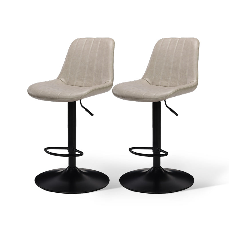 Discover OFCASA Jarvis AH Bar Stools: adjustable 62–82 cm hydraulic lift, 360° swivel, PU leather upholstery, and sturdy metal base—ideal for modern UK kitchens.