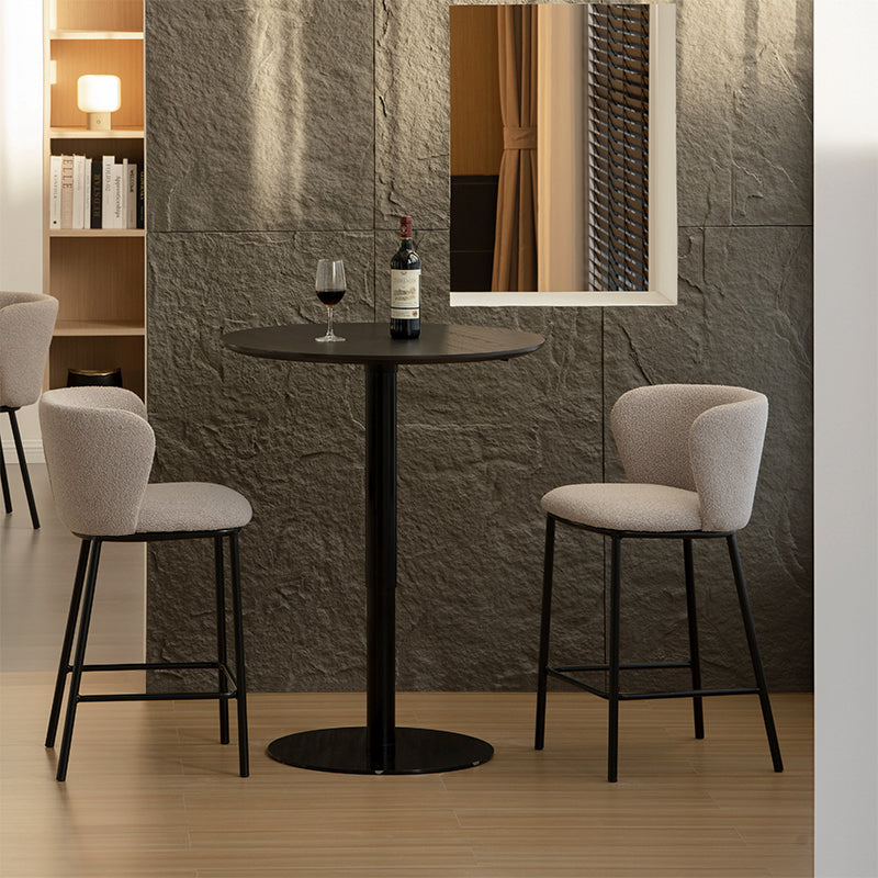 Discover OFCASA Karin Boucle Bar Stools—65 cm seat height, plush boucle upholstery, sturdy metal frame and foot pads. Stylish breakfast bar chairs for modern UK kitchens.
