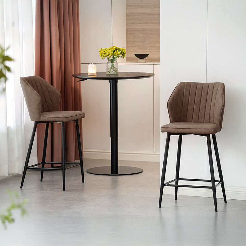 Aleena Bar Stools [Set of 2] [Pu Leather][65 cm]