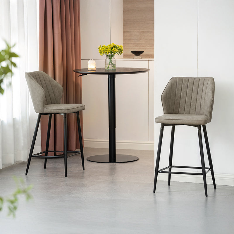 Aleena Bar Stools [Set of 2] [Pu Leather][65 cm]