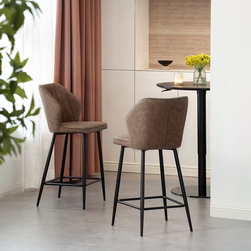 Aleena Bar Stools [Set of 2] [Pu Leather][65 cm]