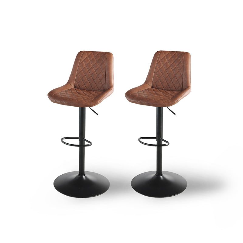 Jarvis AH Diamond Bar Stools [Set of 2] [Pu Leather] [62cm-82cm]