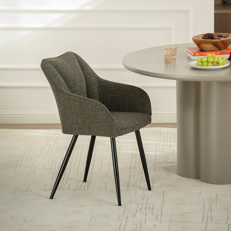 Sienna Garden Dining Chairs [Set of 2] [Linen Fabric]