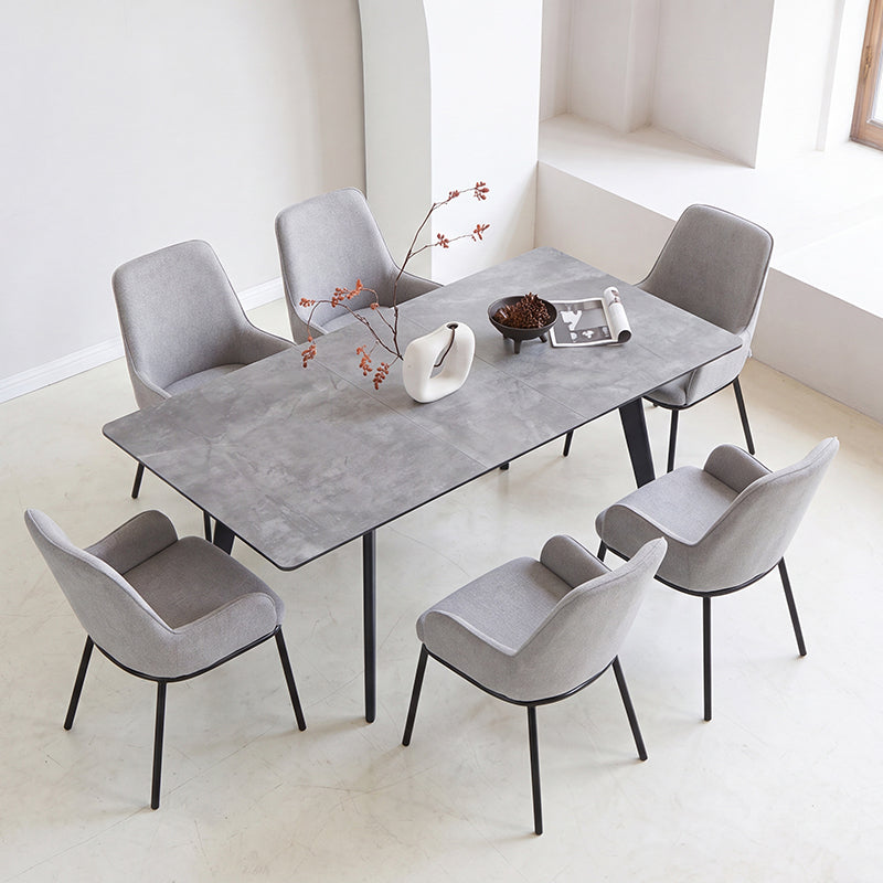 Valdez X Dining Table & 6 Felisa Dining Chairs [Dining Set]