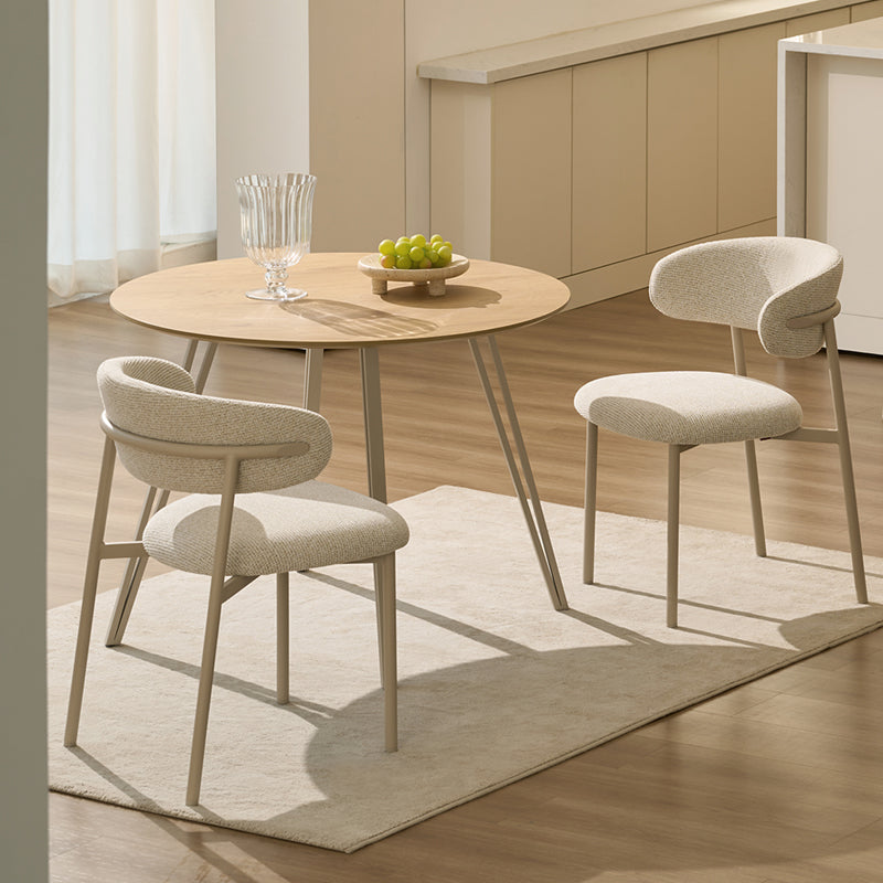 Zahra S Dining Chairs [Set of 2] [Linen Texture Fabric] [⌀ 2.5 cm]