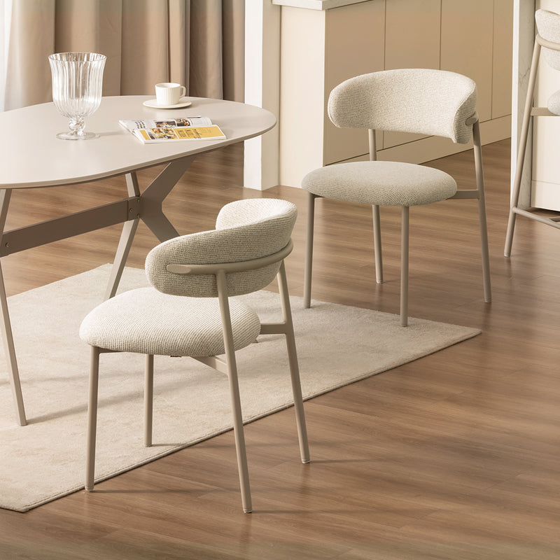 Zahra S Dining Chairs [Set of 2] [Linen Texture Fabric] [⌀ 2.5 cm]