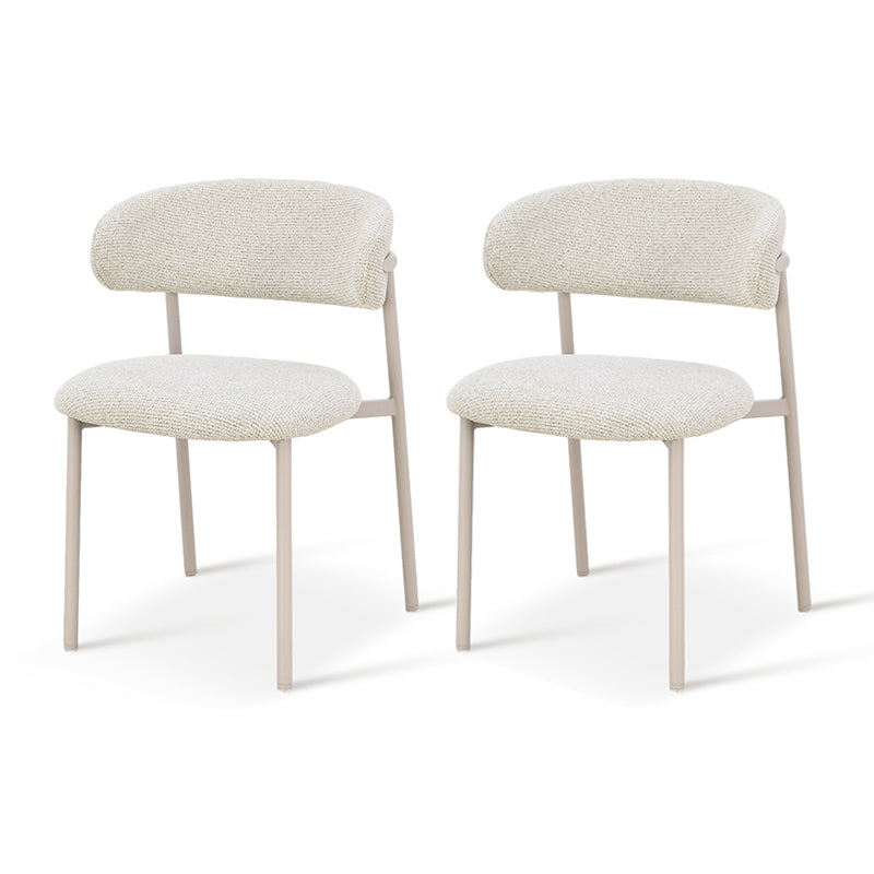 Zahra S Dining Chairs [Set of 2] [Linen Texture Fabric] [⌀ 2.5 cm]