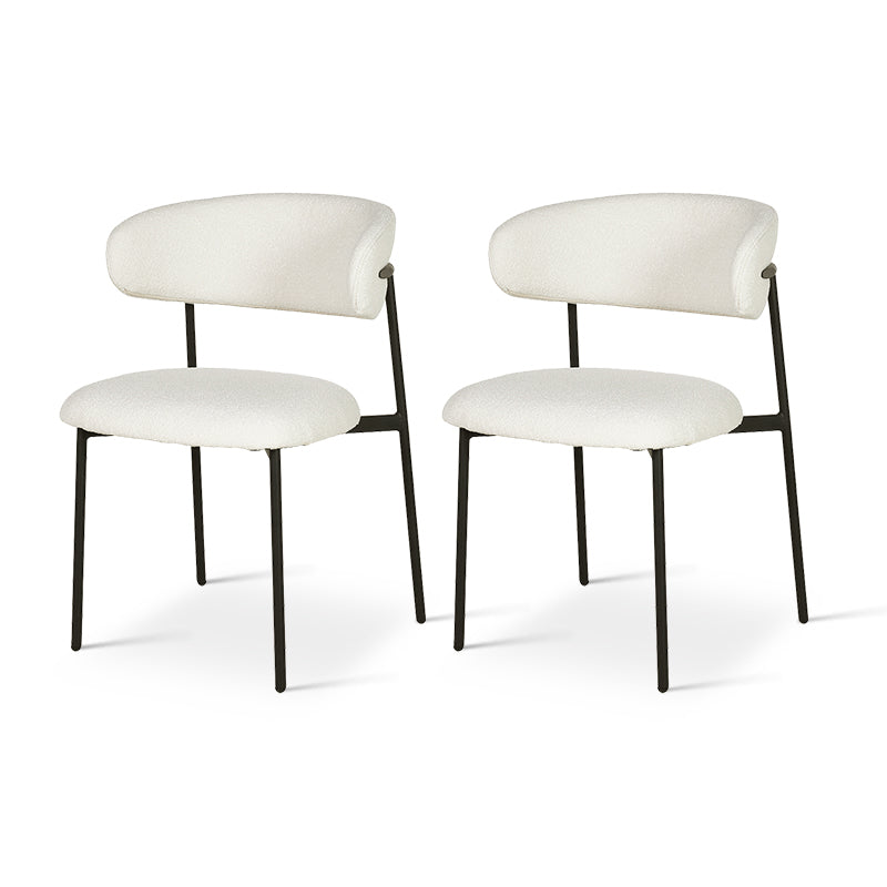 Zahra Dining Chairs [Set of 2] [Boucle Fabric]