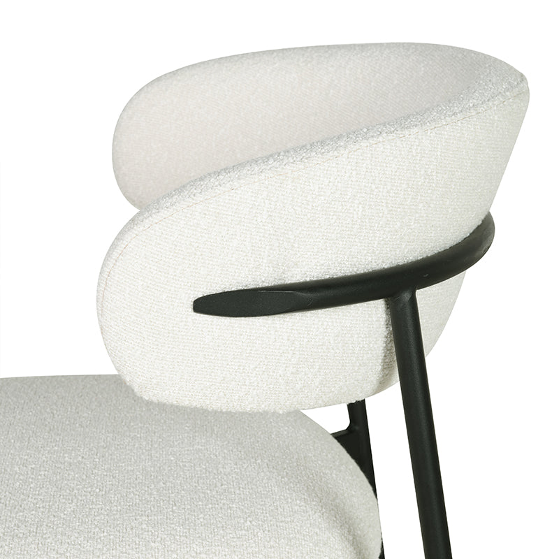 Ofcasa Zahra Dining Chairs in Boucle Morden Design in Metal Legs