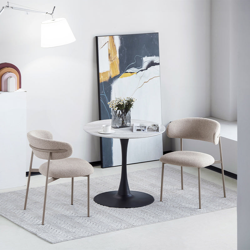 Zahra Dining Chairs [Set of 2] [Boucle Fabric][⌀ 1.9 cm]
