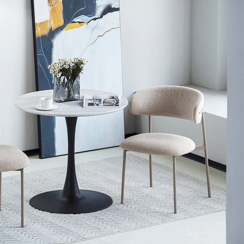 Zahra Dining Chairs [Set of 2] [Boucle Fabric][⌀ 1.9 cm]