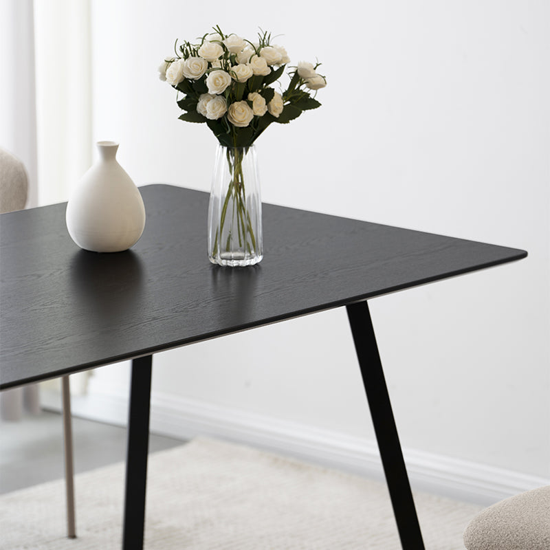 Sloane Rectangular Dining Table & 4 Aoife Sleek Dining Chairs [Dining Set]