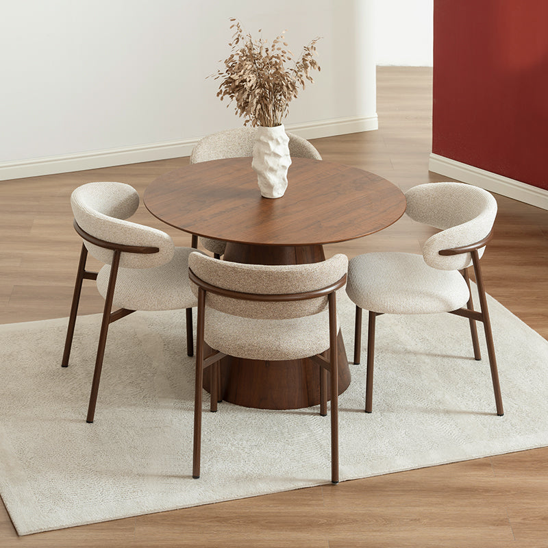 Zahra S Dining Chairs [Set of 2] [Linen Texture Fabric] [⌀ 2.5 cm]