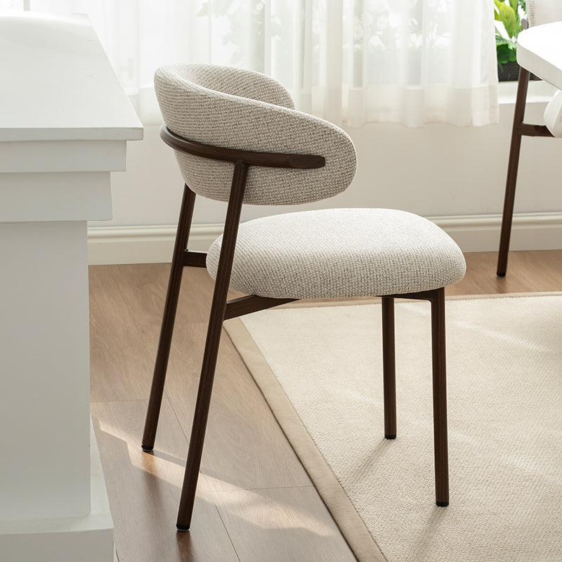 Zahra S Dining Chairs [Set of 2] [Linen Texture Fabric] [⌀ 2.5 cm]