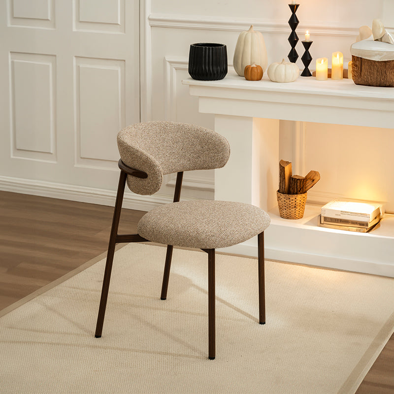 Zahra S Dining Chairs [Set of 2] [Linen Fabric] [⌀ 2.5 cm]