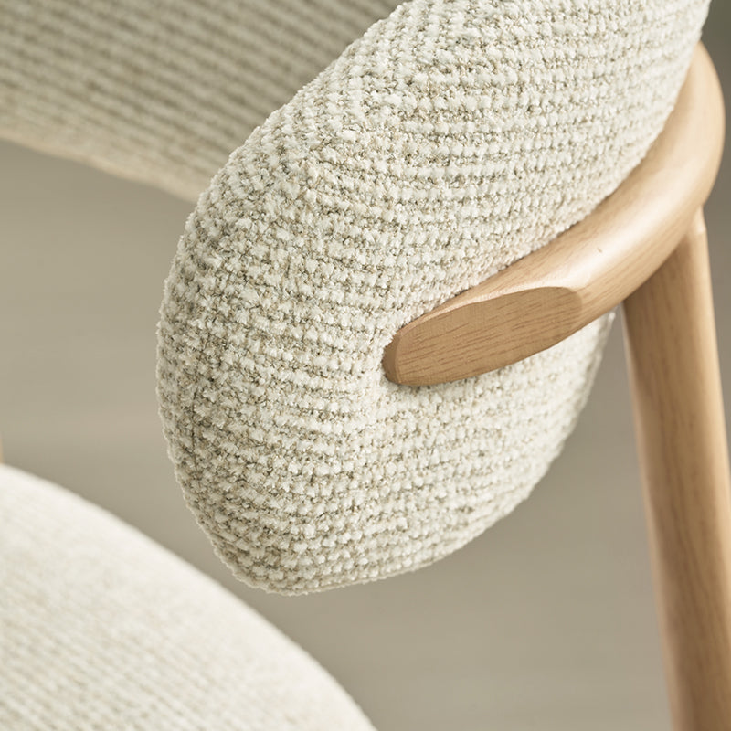 Zahra S Dining Chairs [Set of 2] [Linen Texture Fabric] [⌀ 2.5 cm]