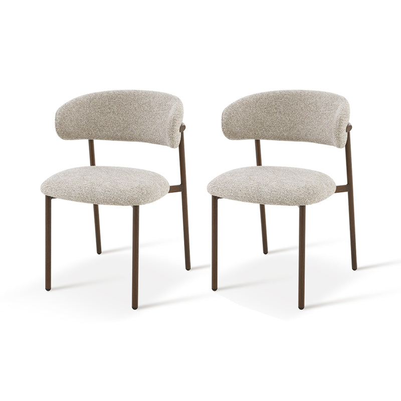 Zahra S Dining Chairs [Set of 2] [Linen Fabric] [⌀ 2.5 cm]