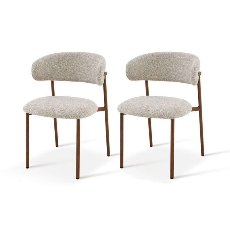 Zahra S Dining Chairs [Set of 2] [Linen Texture Fabric] [⌀ 2.5 cm]