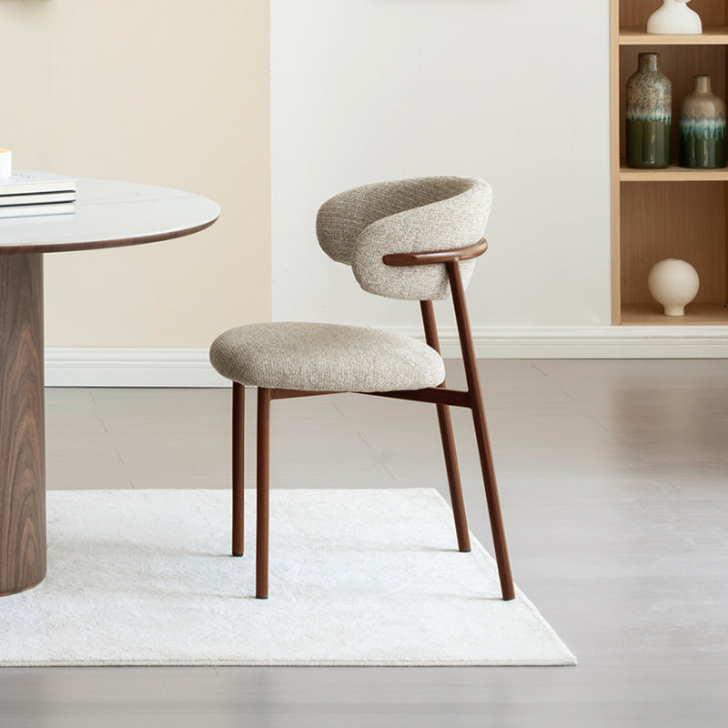 Zahra S Dining Chairs [Set of 2] [Linen Texture Fabric] [⌀ 2.5 cm]