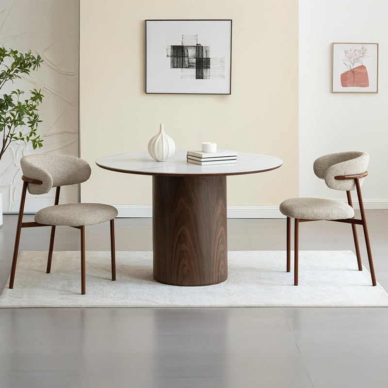Zahra S Dining Chairs [Set of 2] [Linen Texture Fabric] [⌀ 2.5 cm]