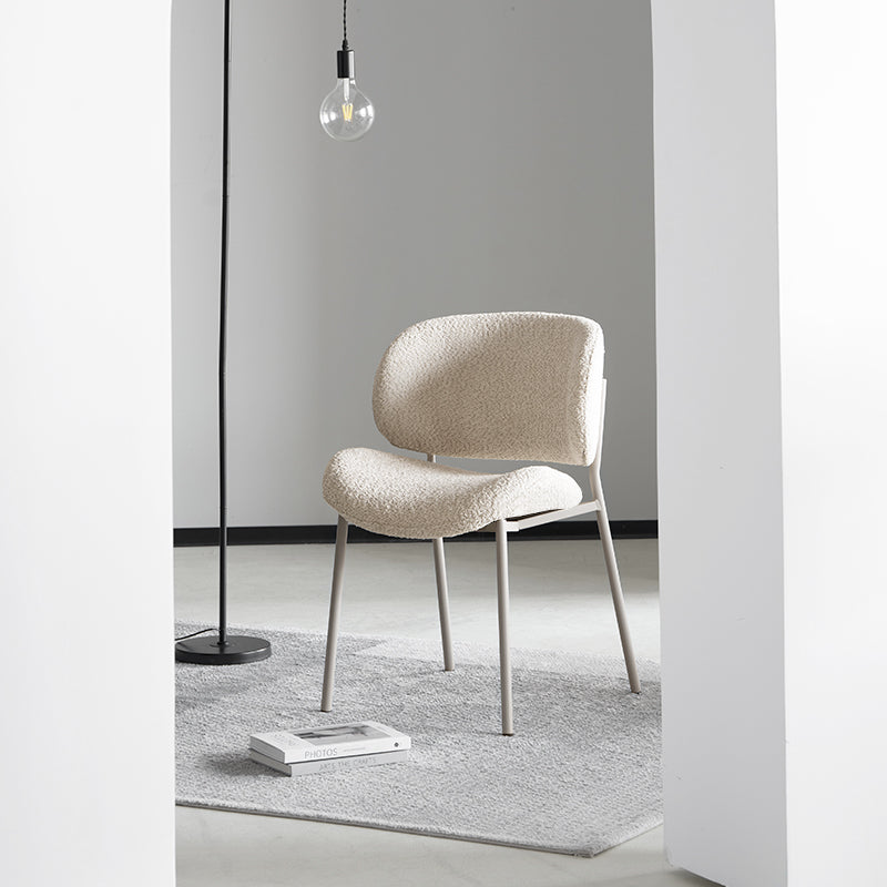 OFCASA Hadley Boucle Dining Chairs | Wide-Back Comfort