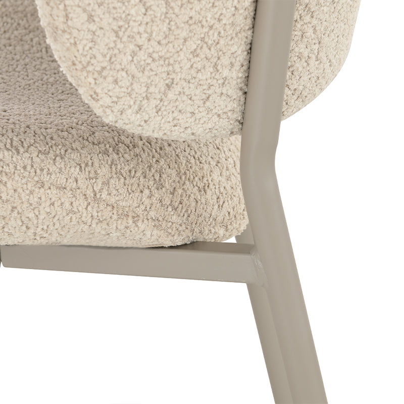 Hadley Dining Chairs [Set of 2] [Beige] [Boucle Fabric]