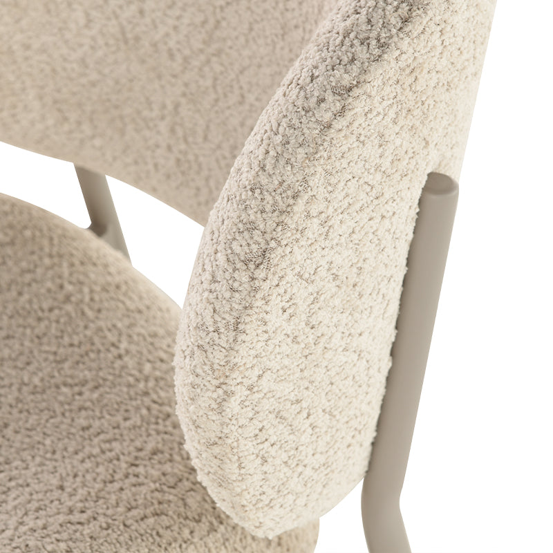 Hadley Dining Chairs [Set of 2] [Beige] [Boucle Fabric]