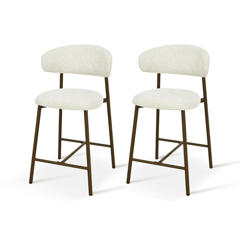 Zahra S Bar Stools [Set of 2] [Linen Texture Fabric] [65 cm]