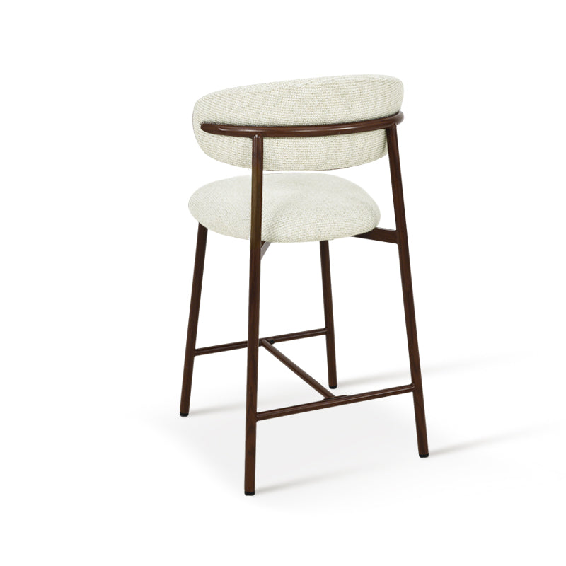 Zahra S Bar Stools [Set of 2] [Linen Texture Fabric] [65 cm]