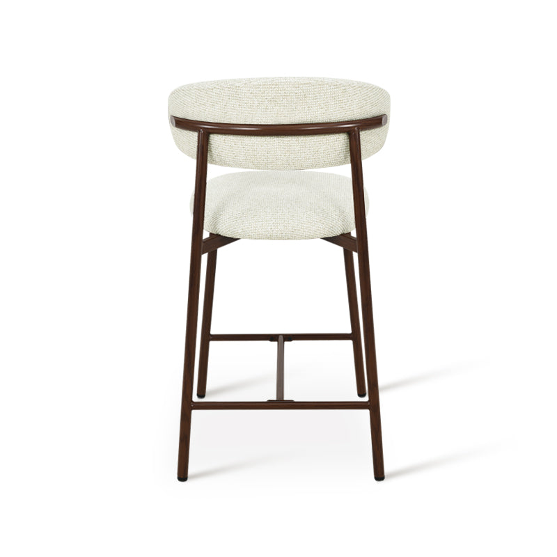 Zahra S Bar Stools [Set of 2] [Linen Texture Fabric] [65 cm]