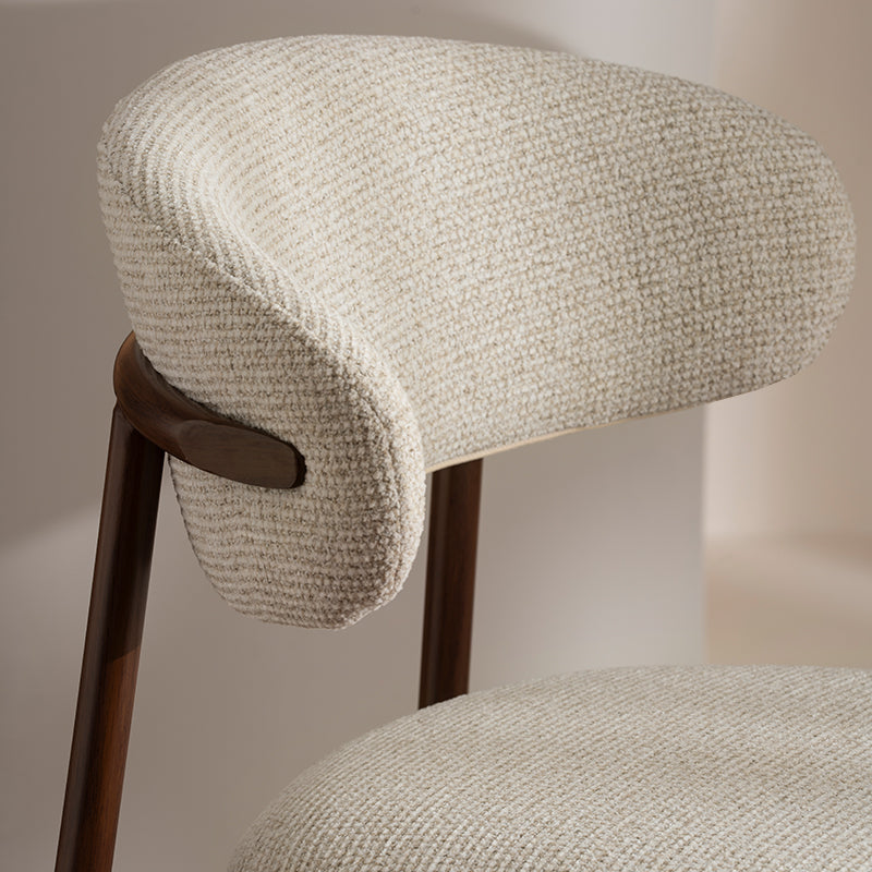 Zahra S Bar Stools [Set of 2] [Linen Texture Fabric] [65 cm]
