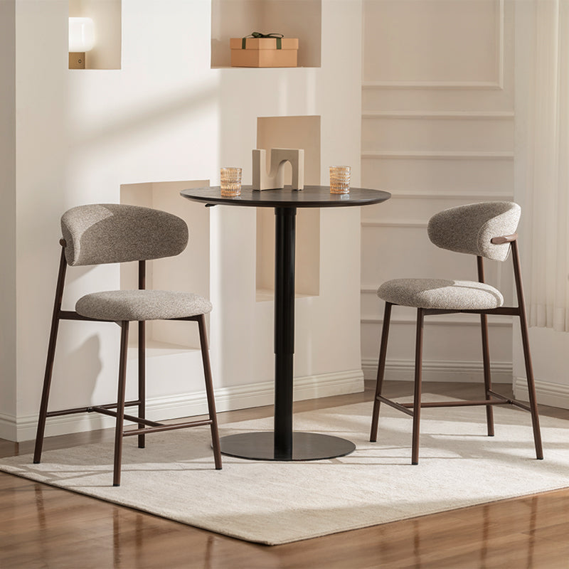 Zahra S Bar Stools [Set of 2] [Linen Texture Fabric] [65 cm]