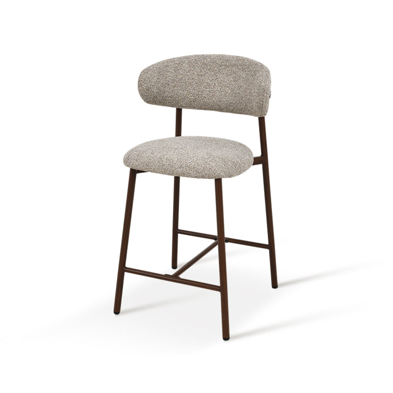 Zahra S Bar Stools [Set of 2] [Linen Texture Fabric] [65 cm]