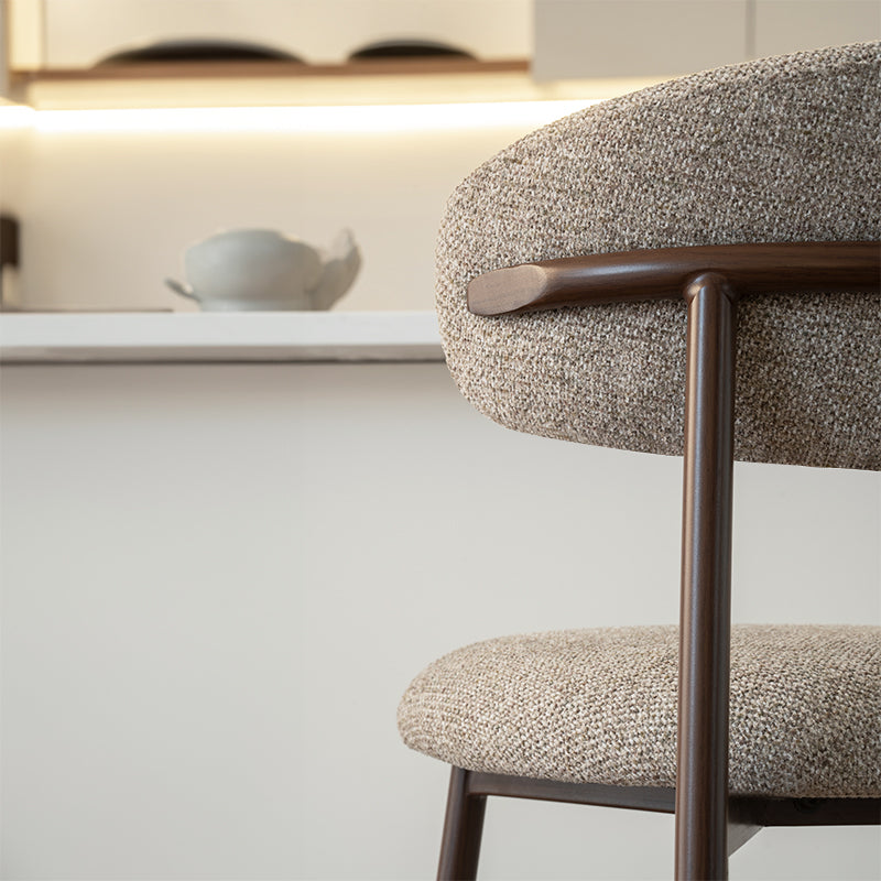 Zahra S Bar Stools [Set of 2] [Linen Texture Fabric] [65 cm]