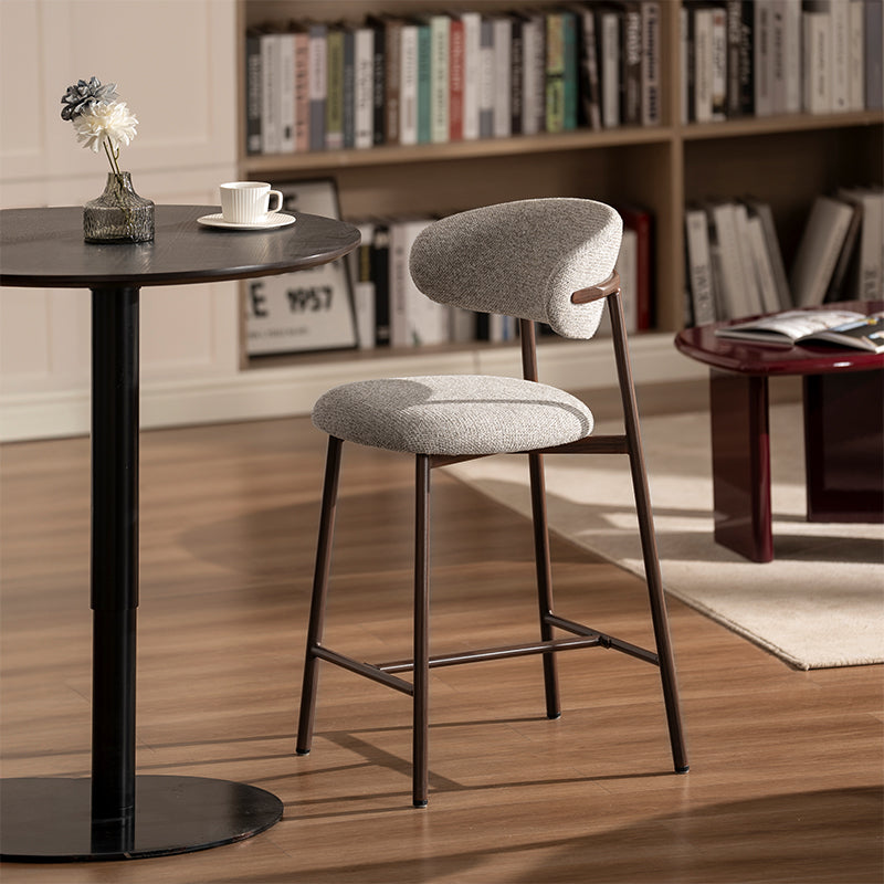 Zahra S Bar Stools [Set of 2] [Linen Texture Fabric] [65 cm]