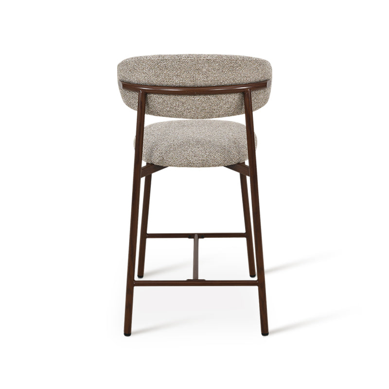 Zahra S Bar Stools [Set of 2] [Linen Texture Fabric] [65 cm]