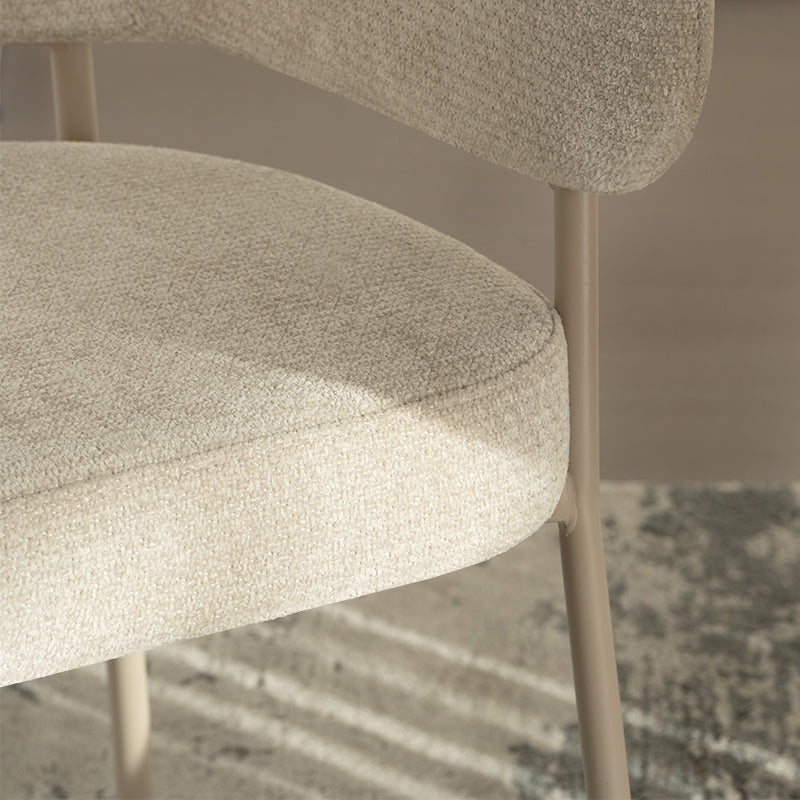 Veronica Round Dining Table & 4 Eloise Dining Chairs [Dining set]