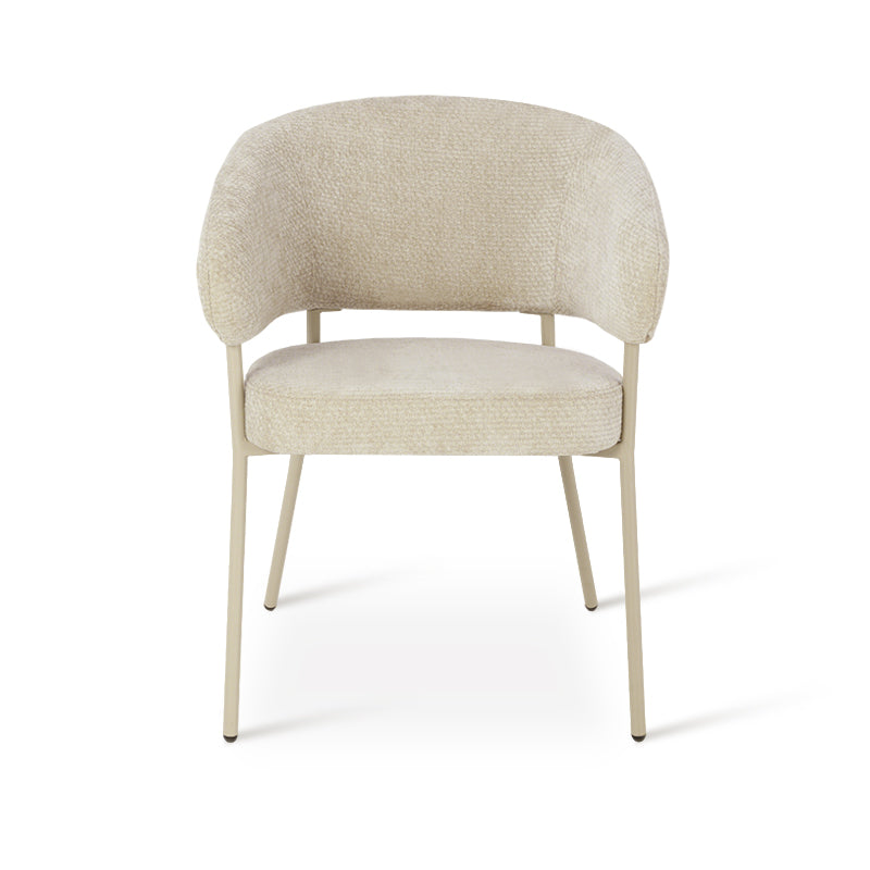 Veronica Round Dining Table & 4 Eloise Dining Chairs [Dining set]