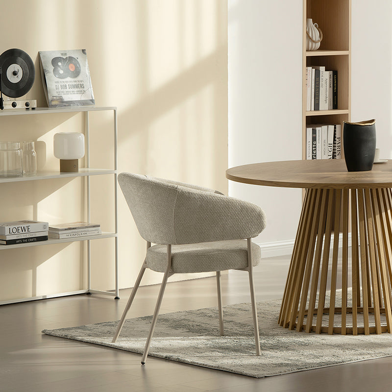 Veronica Round Dining Table & 4 Eloise Dining Chairs [Dining set]