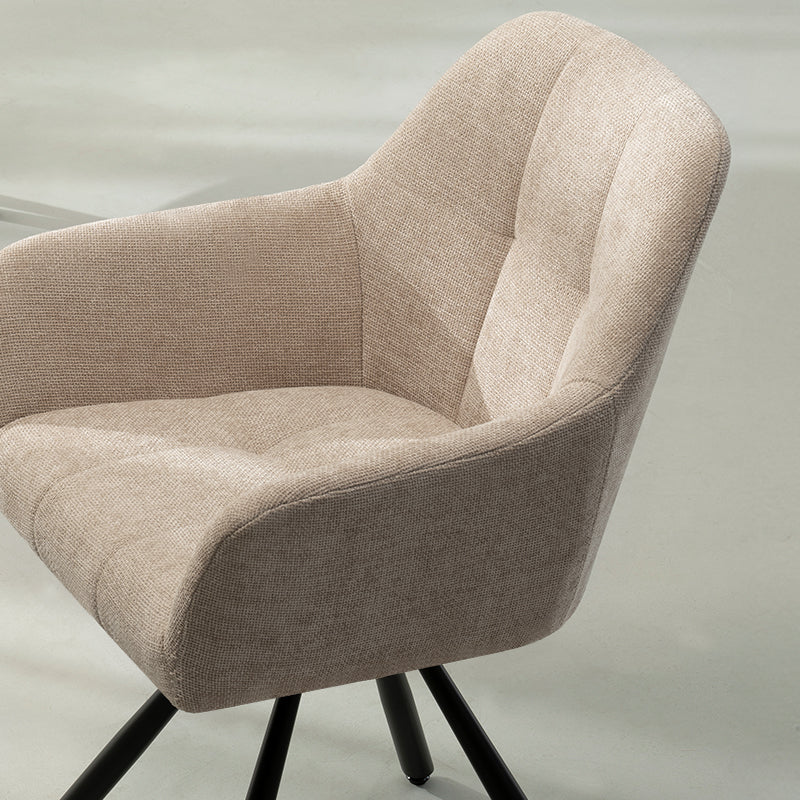 Brigid Swivel Dining Chairs [Set of 2] [Linen Fabric]